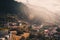 Mountain villages at sunset on Madeira island, Portugal