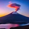 mountain volcano landscape sky nature cloud mountain cloud