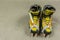 Mountain walking boots with semiautomatic crampons.