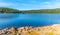 Mountain water reservoir Josefuv Dul, aka Josefodolska Dam, Jizera Mountains, Czech Republic. Sunny summer day