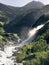 Mountain waterfall in Alps.