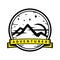 Mountain wilderness adventure travel sticker badge