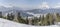 Mountain winter cityscape from Harmelekopfbahn, Seefeld, Austria