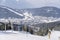 Mountain winter cityscape from Rosshutte, Seefeld, Austria