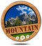 Mountain - Wooden Symbol with Peak
