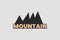 Mountain wordmark typography logo. Mount view in word.