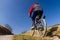 Mountainbiker on a street