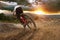 Mountainbiker Sunset Trail Downhill