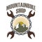 Mountainbikes repair shop color logo