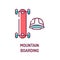 Mountainboarding color line icon. ATB. For cross country driving in summer. Pictogram for web page, mobile app, promo. UI UX GUI