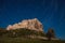 Mountaine and startrails in sky