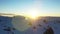 Mountaineer backcountry ski walking ski alpinist in the mountains