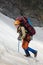 Mountaineer girl in a mountains