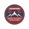Mountaineering adventures vintage isolated badge