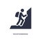 mountaineering icon on white background. Simple element illustration from activities concept