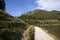 Mountainn lake Spitzingsee, Bavarian mountains, Germany