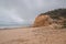 Mountainous coastline of Portugal\\\'s southern peninsula in the famous tourist region of the Algarve.