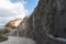 Mountainous road leading to Lahic village in Ismayill region of Azerbaijan