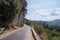 Mountainous road pass to Lakones village, Corfu, Greece
