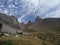 Mountainous rocky area on a cloudy day in Pyrenees, Spain