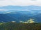 mountainous rolling landscape in summer