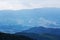 mountainous rolling landscape in summer