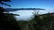 Mountains above clouds, View from mountainside to valley filled with clouds, Puyehue National Park