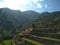 Mountains and agricultural fields in the Himalayan region of uttarakhand in Inda