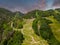 Mountains in Aspen Colorado ski lift trails in Summer 2023