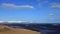 Mountains and beach near Hofn in east fjords in Iceland