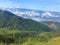 Mountains with blue clound and fog at Chaing mai, Thailand