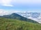 Mountains with blue clound and fog at Chaing mai, Thailand