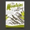 Mountains Calling Hiking Advertising Poster Vector