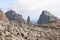 Mountains Campanile Basso and Cima Brenta Alta in Brenta Dolomites, Italy