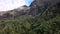 Mountains in the Cirque of Cilaos on Reunion Island aerial view