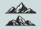 Mountains. Climbing, mountaineering sketch vector illustration