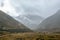 Mountains in clouds at Abra Mariano Llamoja, pass between Yanama and Totora, The Choquequirao trek, Peru