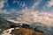 Mountains and clouds in Arunachal Pradesh, India