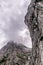 Mountains in clouds at Ellmauer Halt, Wilder Kaiser mountains of Austria - close to Gruttenhuette, Going, Tyrol, Austria - Hiking