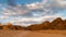 Mountains and clouds at sunset. Arabian desert, Egypt.