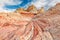 Mountains from colored sandstone, White Pocket area of Vermilion Cliffs National Monument