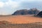 Mountains in the desert in Jordan in the Middle East