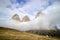 The mountains of the Dolomites Group view of the Sasso Lungo