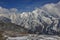 Mountains Dorje Lhakpa and Gangchenpo seen from Tserko Ri. Cloud