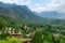 The mountains and dwellings in Danba county Sichuan province