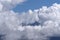 Mountains emerging from stormy clouds, Ligurian Alps, Italy