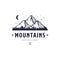 Mountains expeditions and climbing white Vector illustration