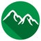 Mountains flat icon vector illustration