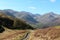 Mountains from footpath to Borrowdale, Lake District