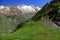 Mountains and forestin Artouste in the French Pyrenees.